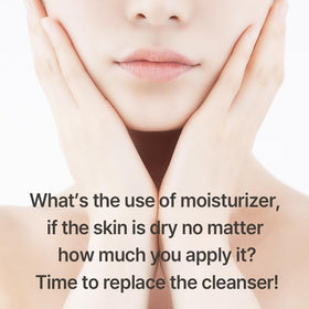 Exfoliating foam texture shown in Mixsoon cleanser for gentle cleansing.