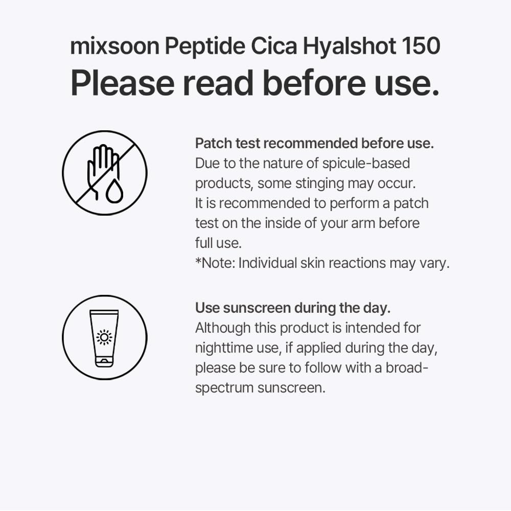 mixsoon Peptide Cica Hyalshot 150 application scene during daily skincare routine.