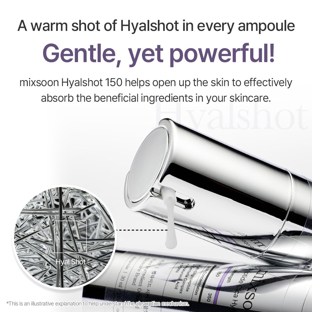 mixsoon Peptide Cica Hyalshot 150 Centella Asiatica ingredient boosts calming hydration.
