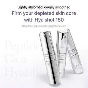 mixsoon Peptide Cica Hyalshot 150 droplet dispenser enables controlled application for precision.