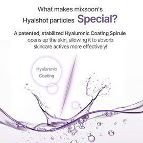 mixsoon Peptide Cica Hyalshot 150 close-up shows silky, non-sticky skin texture after application.