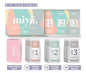 MIYA LASH 2in1 setting lotion sachets pack for lasting curl.