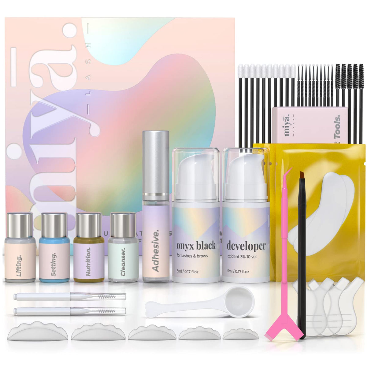 MIYA LASH Lift & Brow Lamination Kit box for at-home, salon-like results.