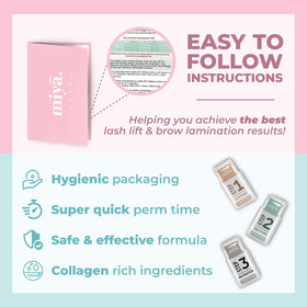 MIYA LASH salon-use packaging with clear instructions for setup.