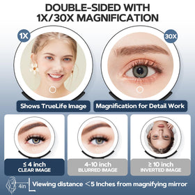 Miyadiva dual-purpose vanity mirror for table or wall mounting