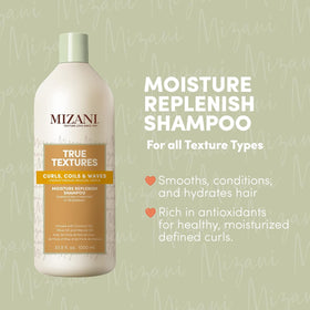 Mizani True Textures curls close-up demonstrates definition after wash