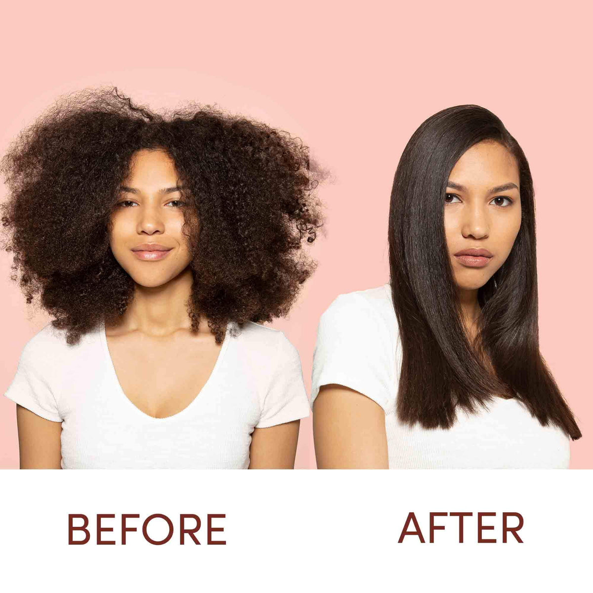 Mizani HRM mist on dry hair to maintain a sleek, frizz-free finish.