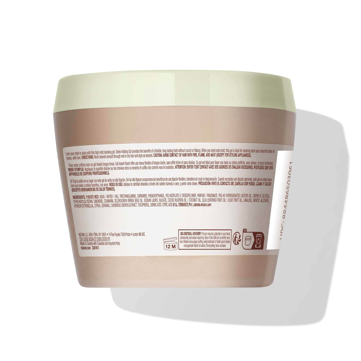 Mizani Sleek Holding Gel packaging and branding for easy use