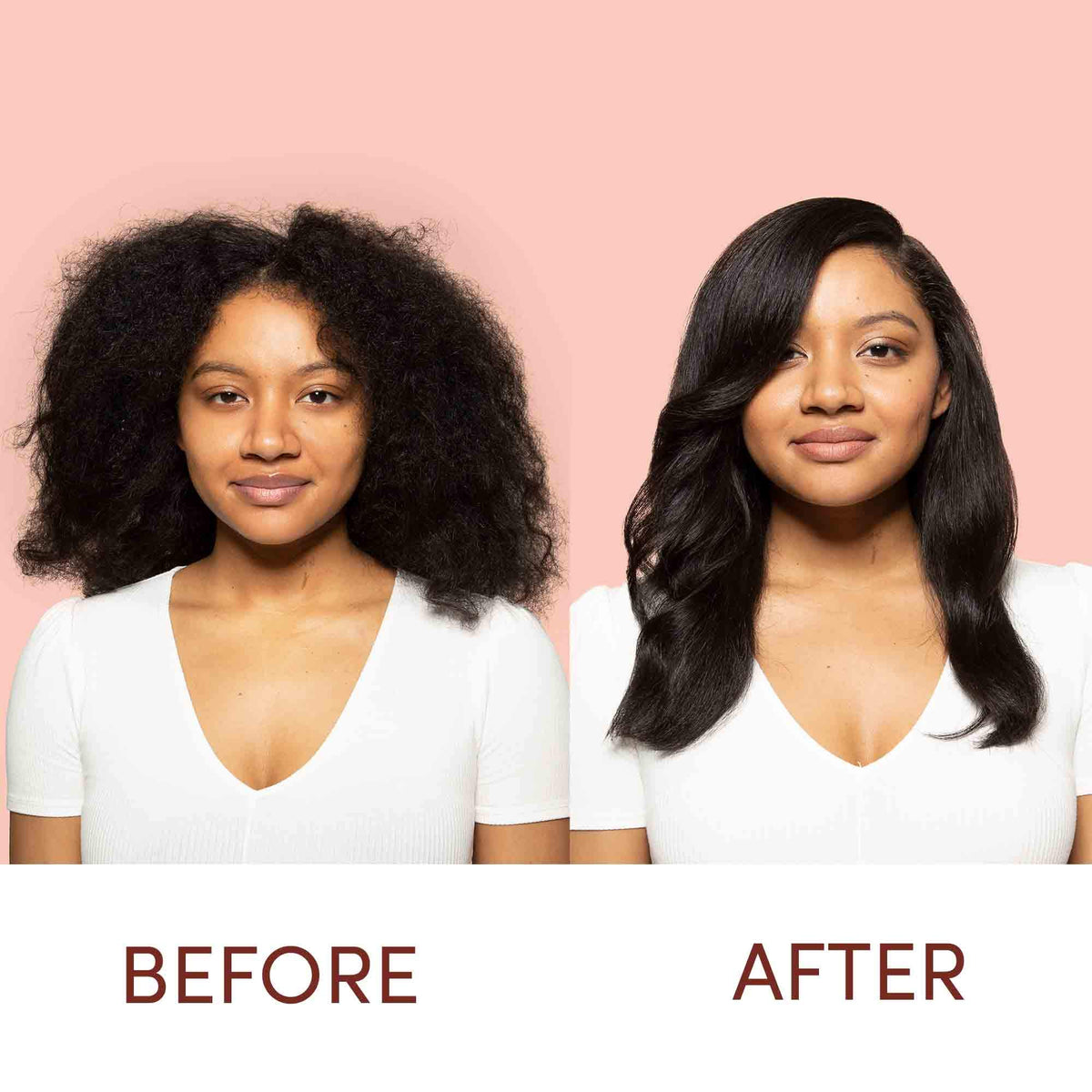 Mizani Thermasmooth in action during blow-drying for a smooth finish