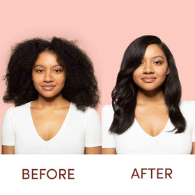 Mizani Thermasmooth in action during blow-drying for a smooth finish