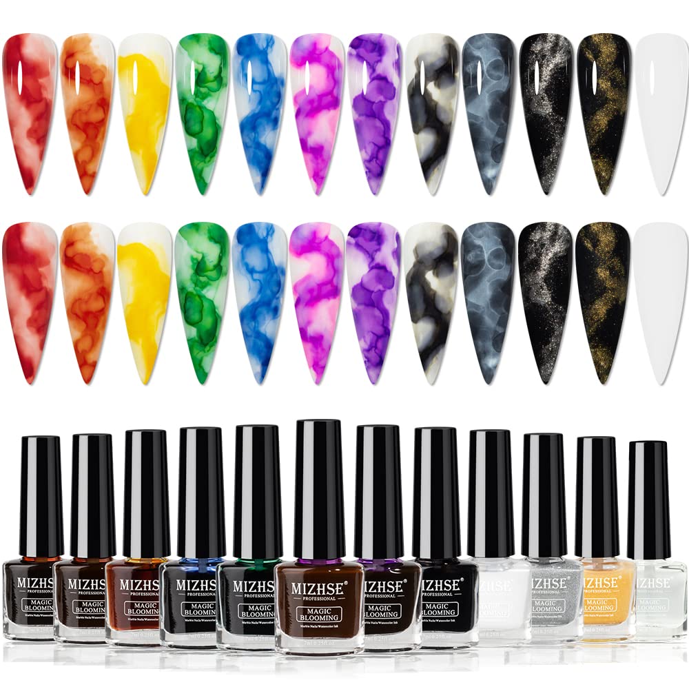 MIZHSE marble nail polish box set enabling versatile at-home manicures