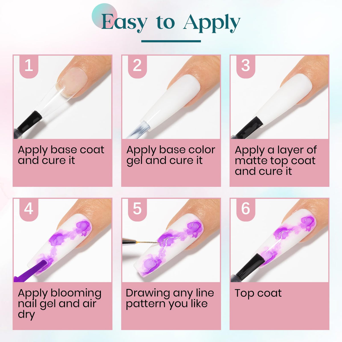 MIZHSE Marble Nail Polish at-home manicure setup and tools