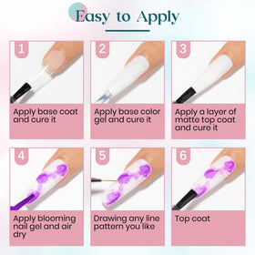MIZHSE Marble Nail Polish at-home manicure setup and tools