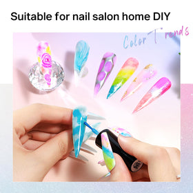 MIZHSE blooming nail polish dries quickly for precise color diffusion.