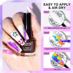 MIZHSE watercolor-flower pattern creates natural petals with a single coat
