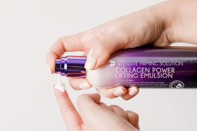 MIZON Collagen Power Lifting Emulsion demonstration of quick absorption