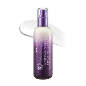 MIZON Collagen Power Lifting Emulsion bottle showing premium packaging