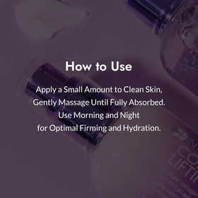 MIZON Collagen Power Lifting Emulsion label indicating parabens-free formula