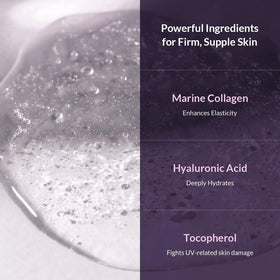 MIZON Collagen Power Lifting Toner swirl demonstrates easy, even skin coverage