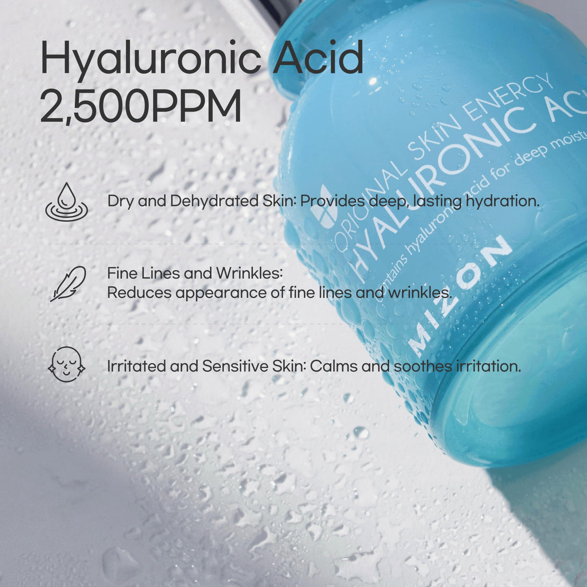 MIZON Hyaluronic Acid 100 Serum packaging box and label