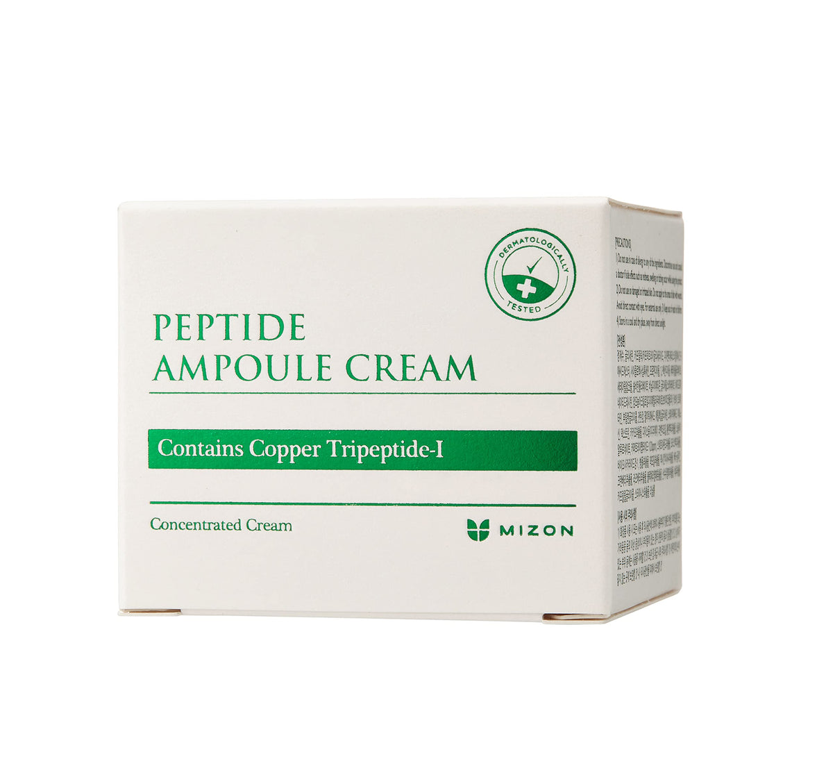 MIZON peptide ampoule cream texture swirl shows creamy hydration.