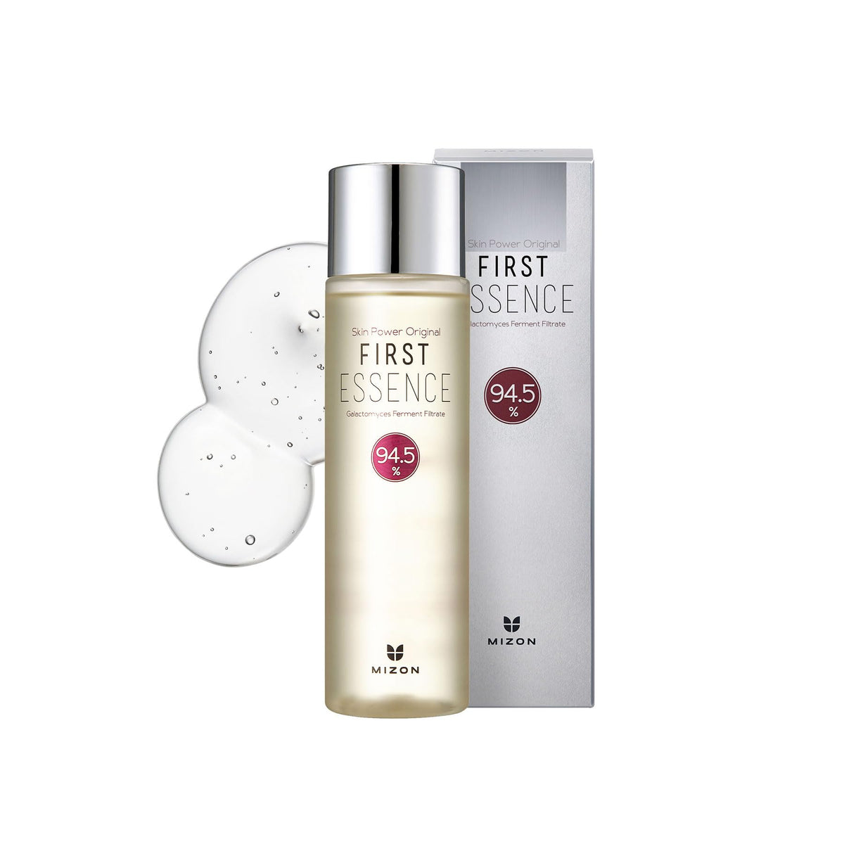 MIZON Skin Power Original First Essence bottle front, 210ml, for daily hydration