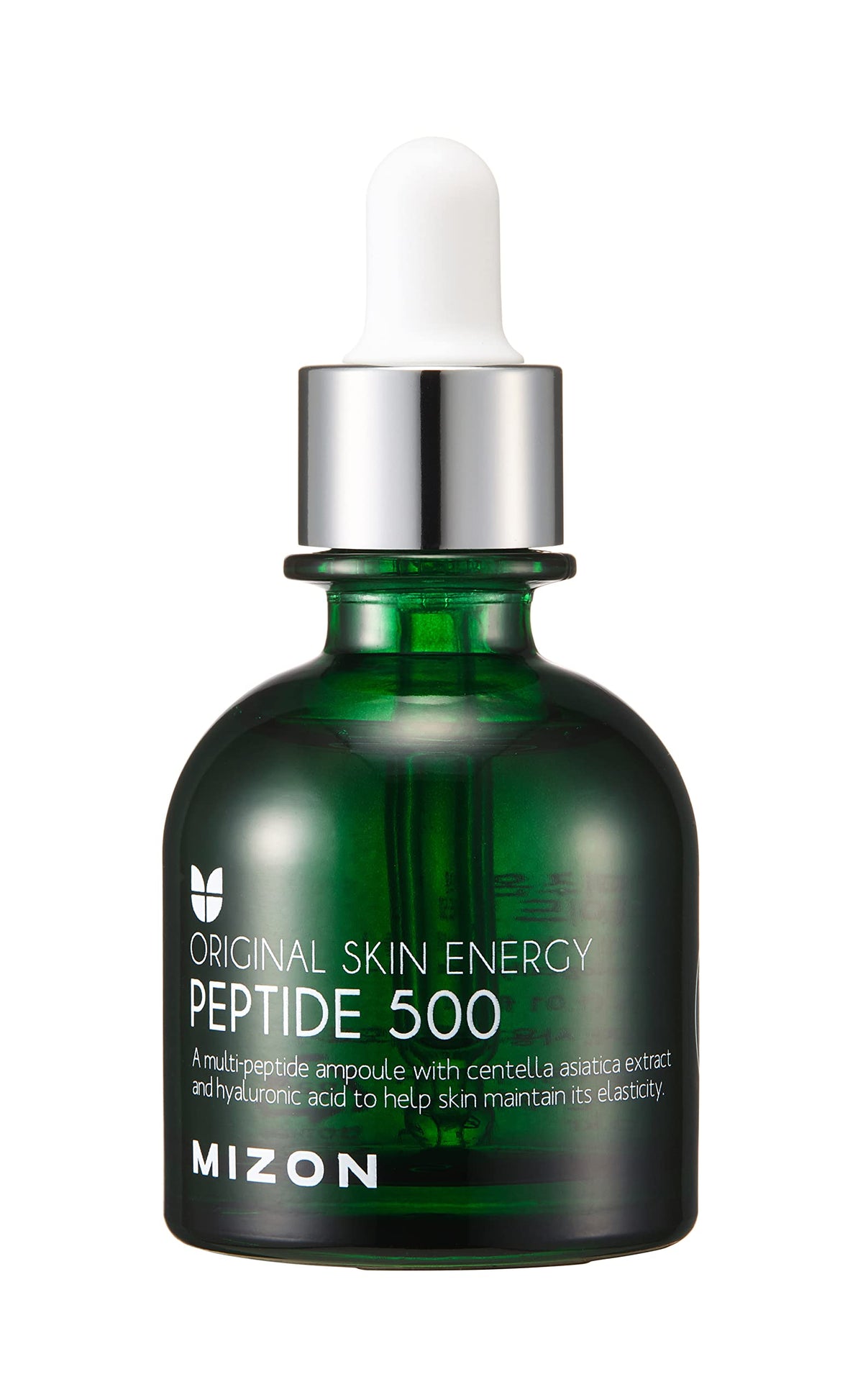 MIZON Peptide 500 bottle closeup showing premium hydration and firming potential
