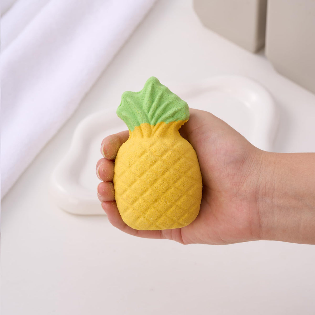 MJ Moijoy grape bath bomb XL for vibrant color and surprise inside.