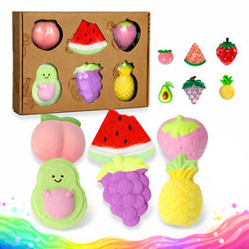 MJ Moijoy strawberry bath bomb XL with fruity scent for colorful bath time.