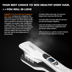 MKBOO 3D combs and titanium plate close-up reduces snagging and smooths hair