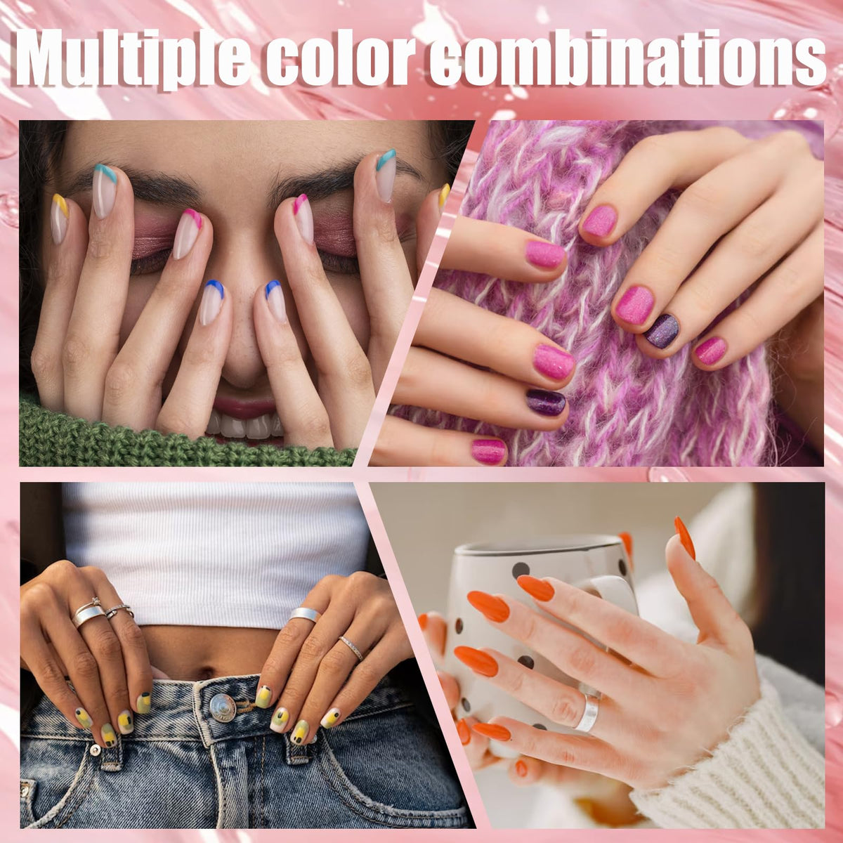 MKNZOME easy removal nail powder with standard remover for quick refreshes.