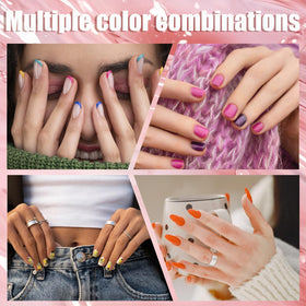 MKNZOME easy removal nail powder with standard remover for quick refreshes.