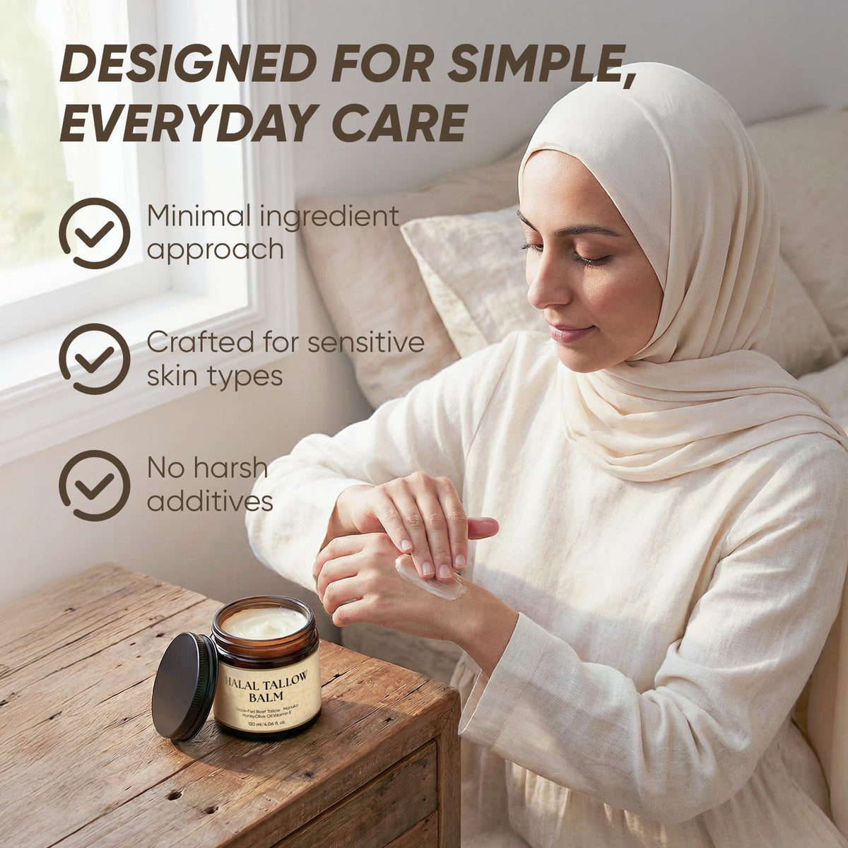 MKSUVGQ Halal Tallow Balm whipped texture for fast absorption.