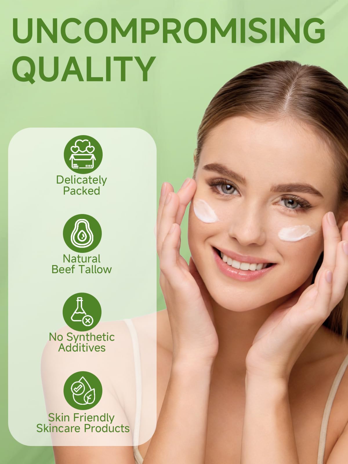 Mkzea beef tallow application to hands and elbows for multi-use hydration.