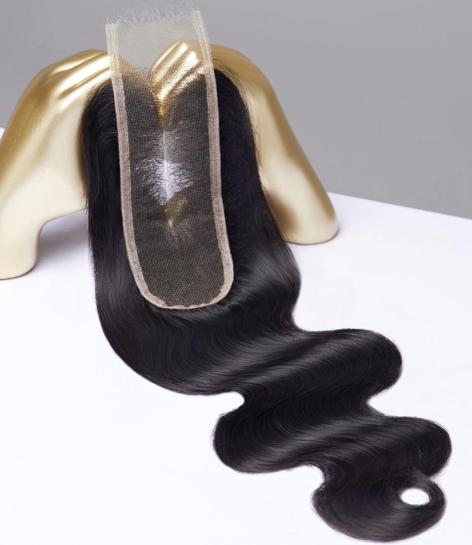 Mlip 2x6 HD lace closure closeup showing seamless skin blend