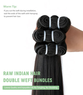 MLIP cuticle aligned weft close-up shows smoothness and minimal shedding.