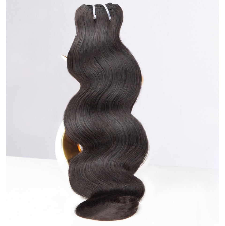 MLIP Raw Indian Hair Body Wave Bundle shows natural fullness with lasting softness.