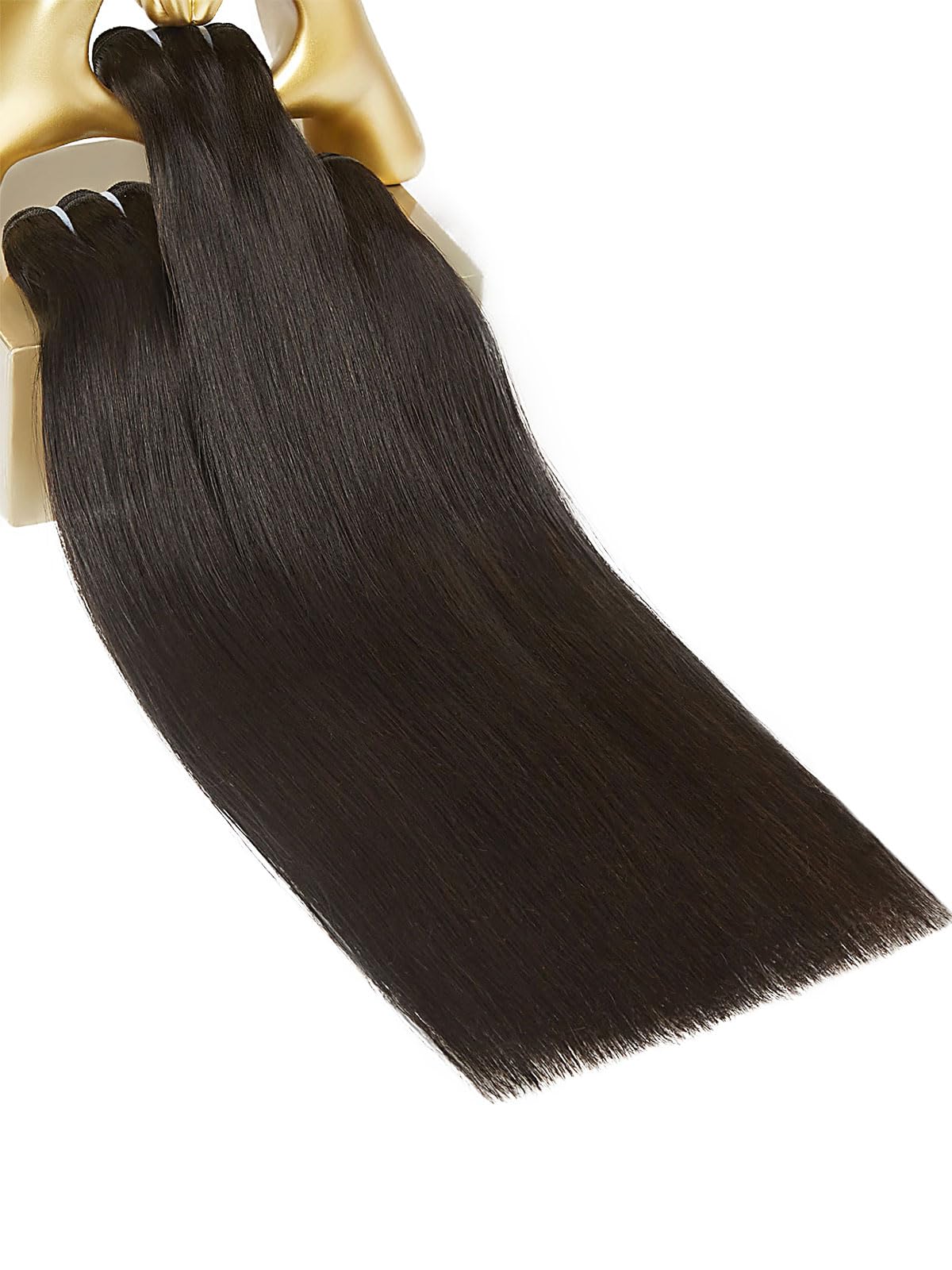 MLIP raw Indian hair bundles 16-inch close-up shows premium texture and fullness.