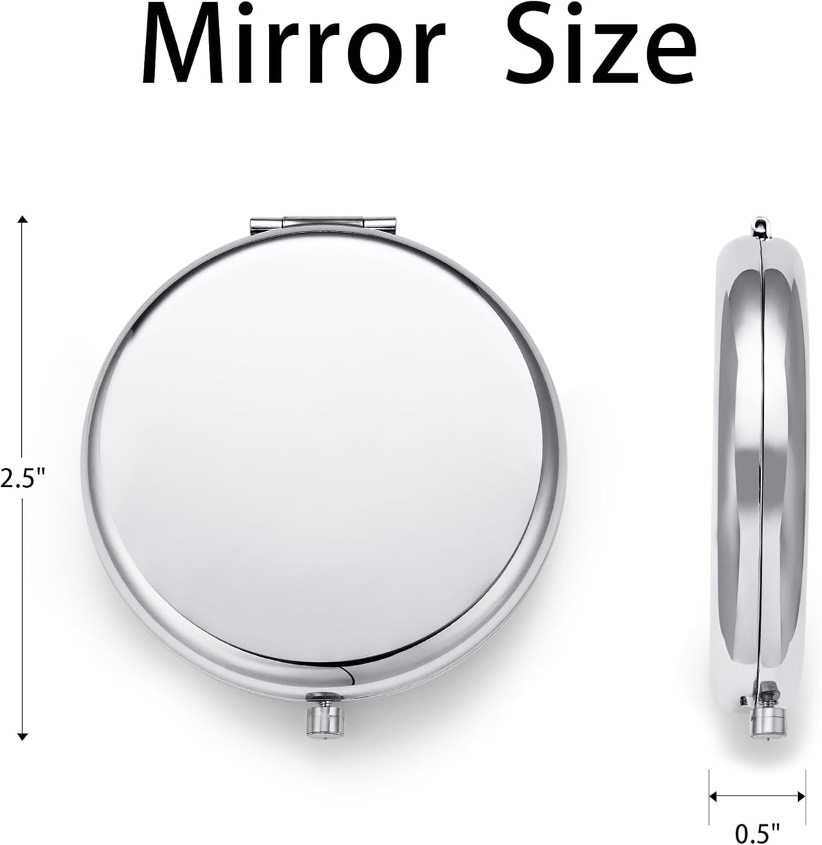 MLLXX button-pop-up compact mirror for easy one-handed operation.
