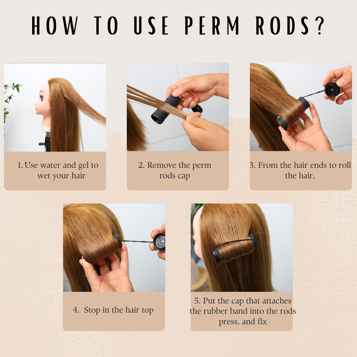 MLMOMVME perm rods with elastic band for secure rolling