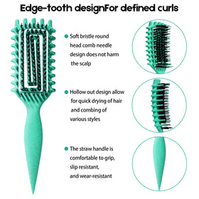 MMBVSZ curly hair brush detangles knots quickly for smoother styling.