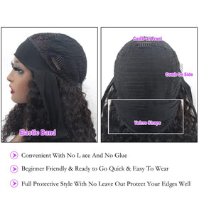 mmiQus headband wig includes two random headbands for styling variety.