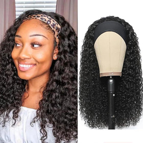 mmiQus Water Wave Headband Wig – 18-inch length for daily natural style