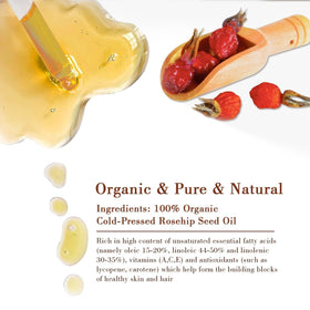 MMPANG Rosehip Oil pour shows easy dispensing for quick skincare.