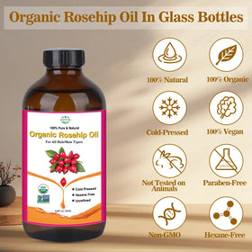 MMPANG Rosehip Seed Oil pour demonstrating quick absorption