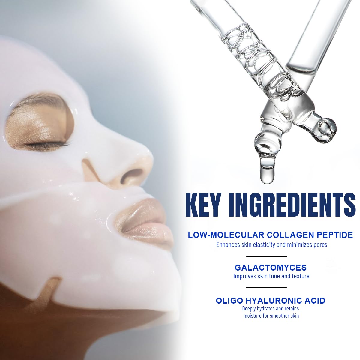 MMV Jelly-texture mask adheres smoothly for mess-free application.