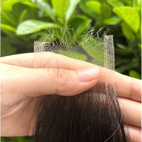 Mnador 2x6 lace frontal closure with deep part enables natural middle or side part.