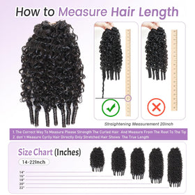 Mnador Burmese curly crochet hair 16-inch length for versatile styling.