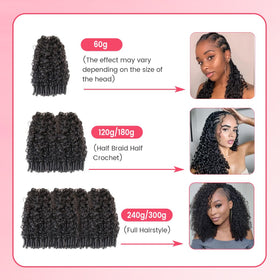 Mnador pre-separated feather-light crochet hair speeds at-home styling.