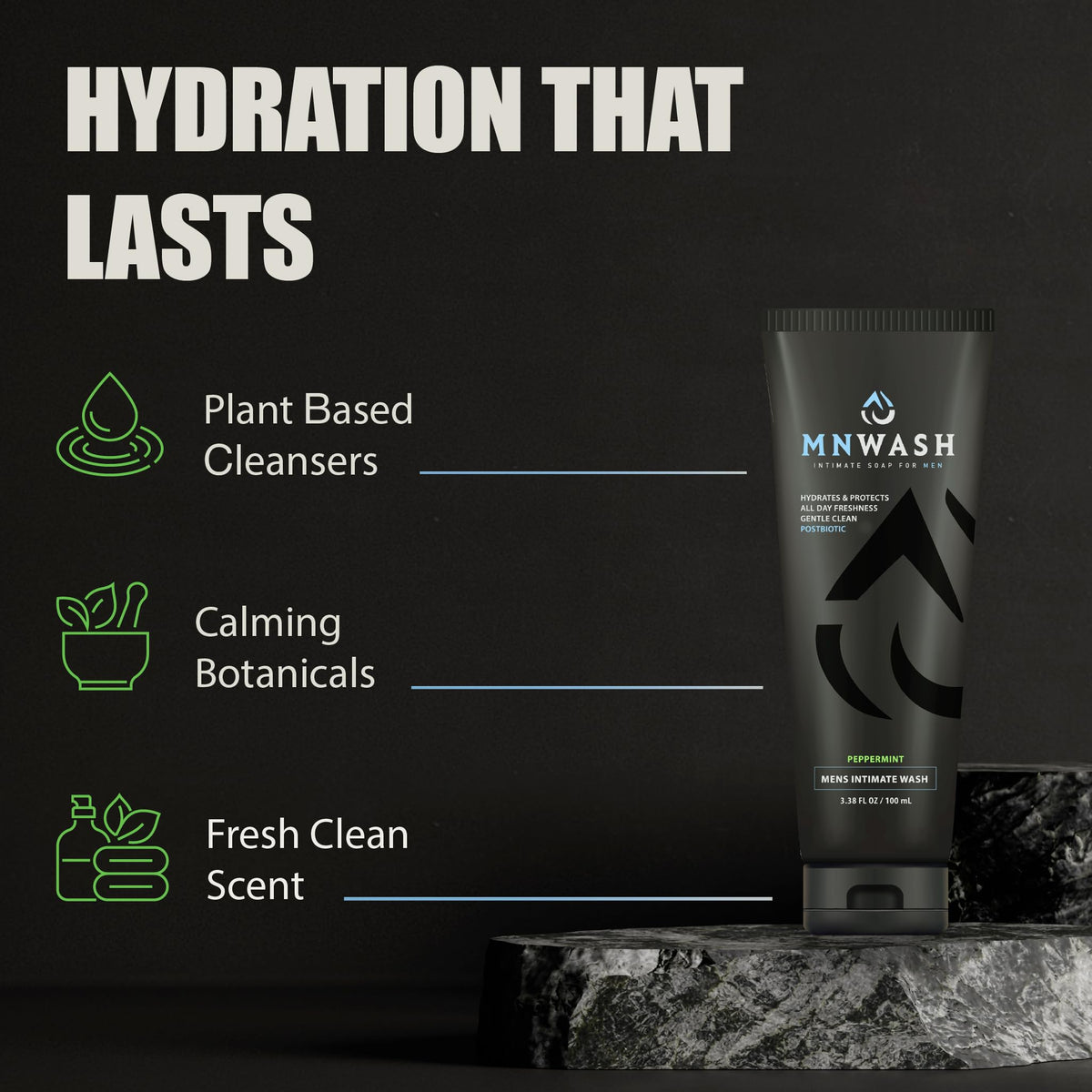 MNWASH botanical blend with chamomile and calendula for calming care